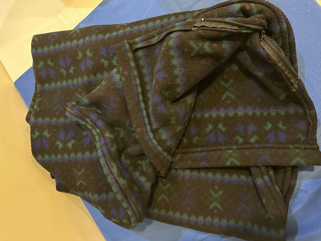 Two Pier 1 Imports Plush Blankets and Patterned Fleece Blanket - image 4 of 4