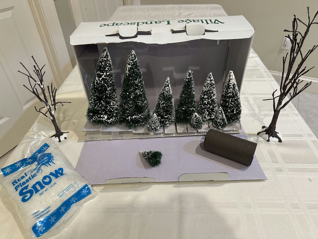 Village Landscape 14-Piece Snowy Trees - image 1 of 6