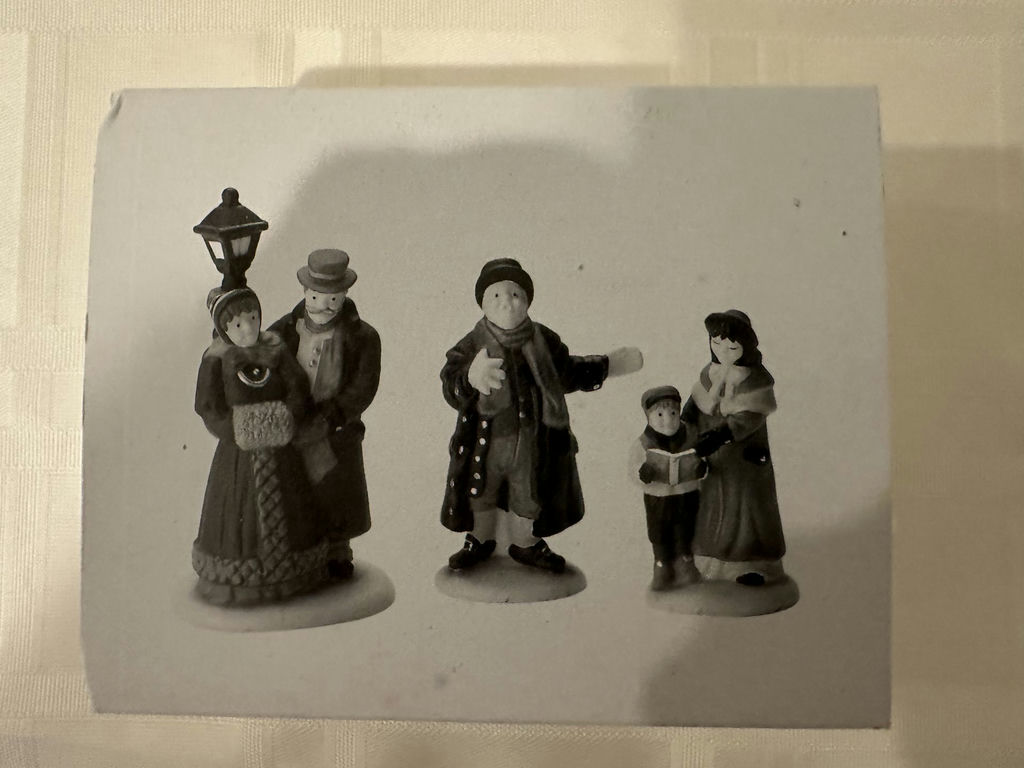 Heritage Village Christmas Scene: Lit Houses, Snowy Trees, and Carolers - image 6 of 6