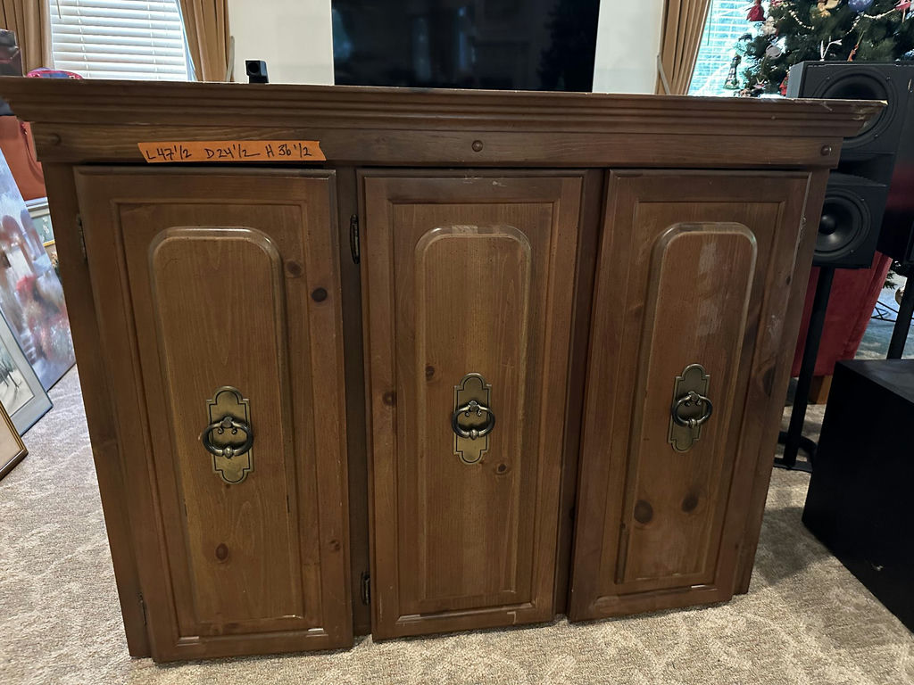 Wood Sewing Storage Cabinet with Drawers and Fold-Out Work Surface - image 7 of 9