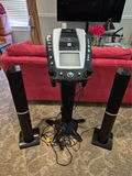 Karaoke machine with two floor-standing speakers - thumbnail 1 of 5
