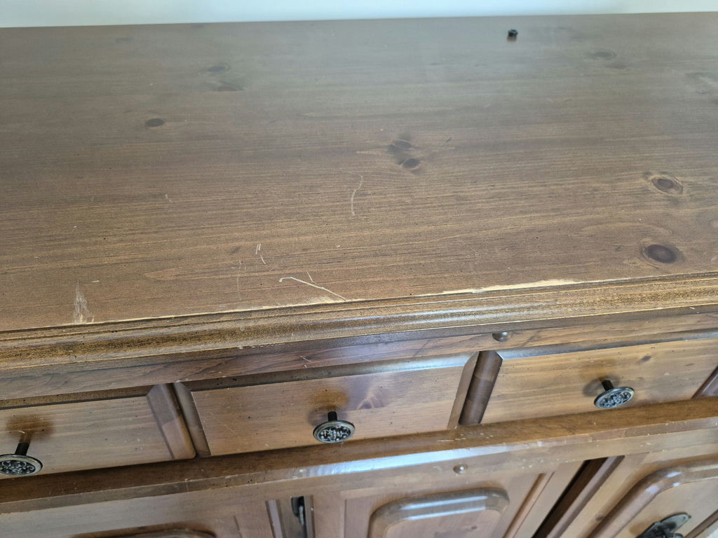 Wood Sewing Storage Cabinet with Drawers and Fold-Out Work Surface - image 5 of 9