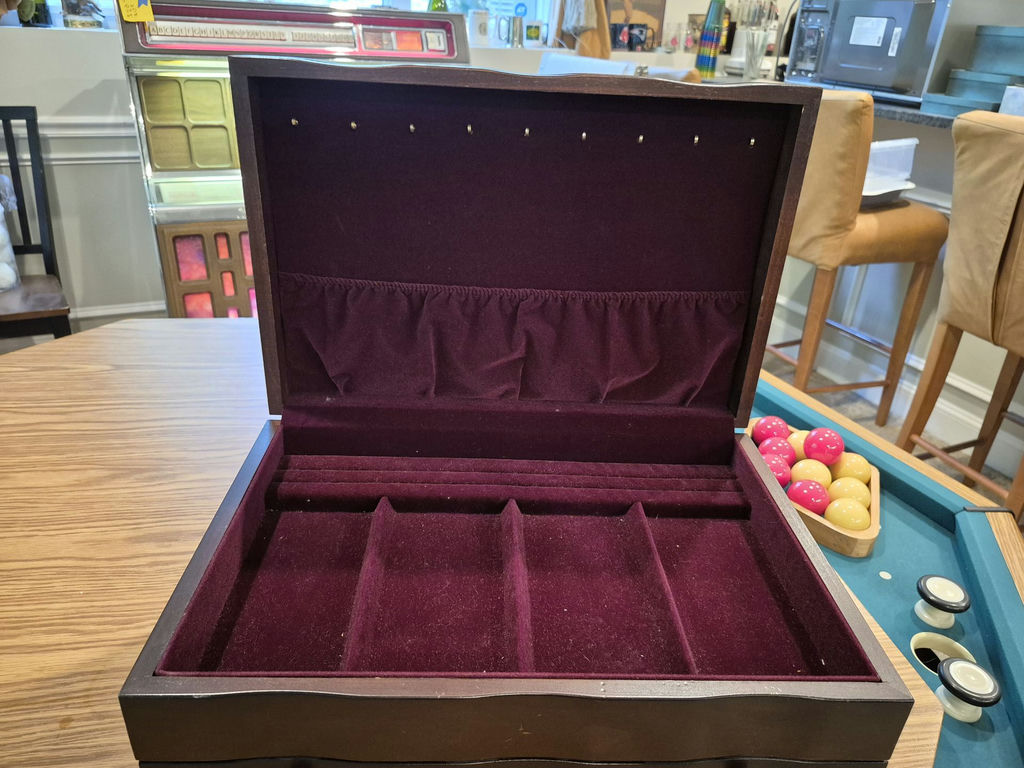 Dark wood multi-drawer jewelry box with velvet interior - image 2 of 4