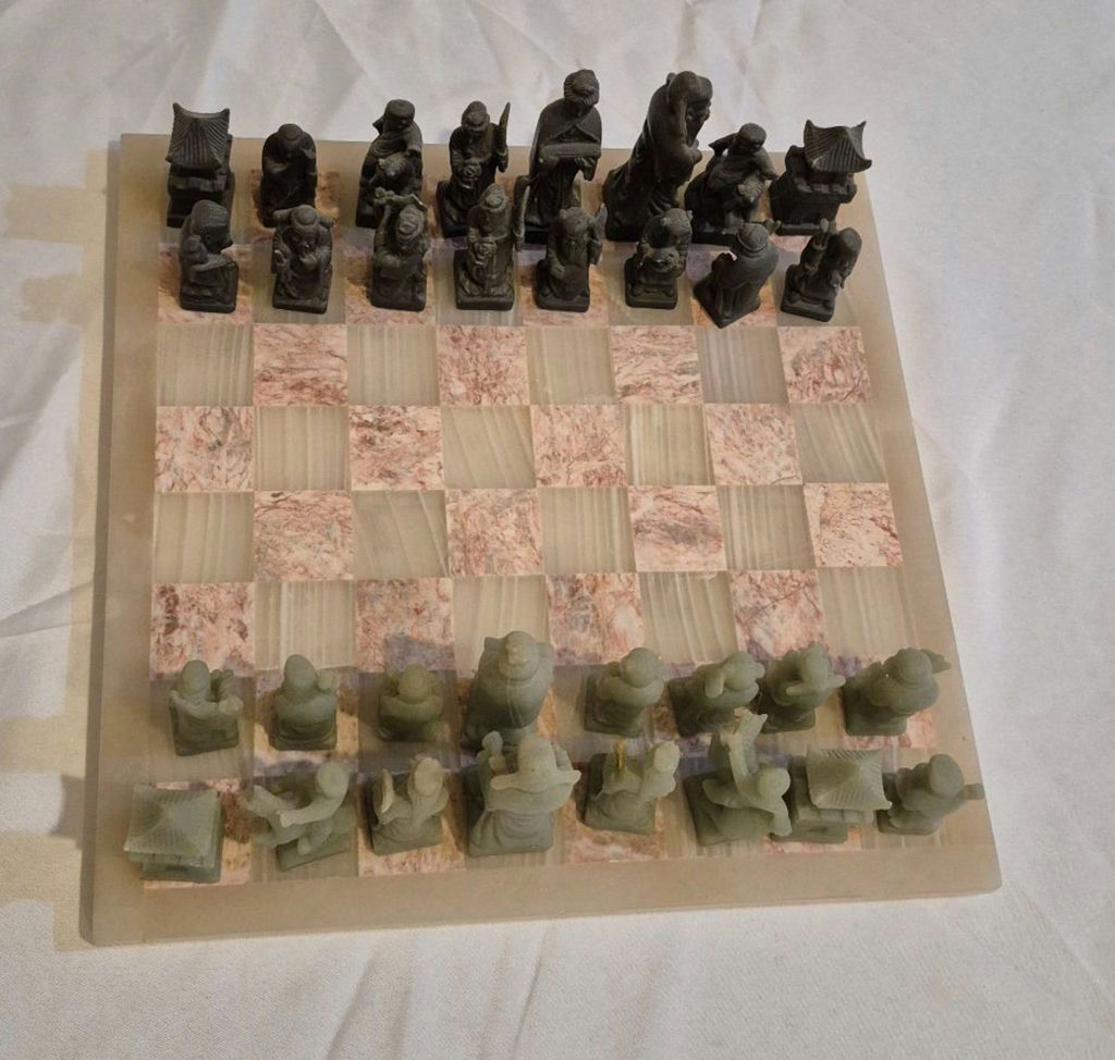 Soapstone Chess Set with Stone Board - image 2 of 7