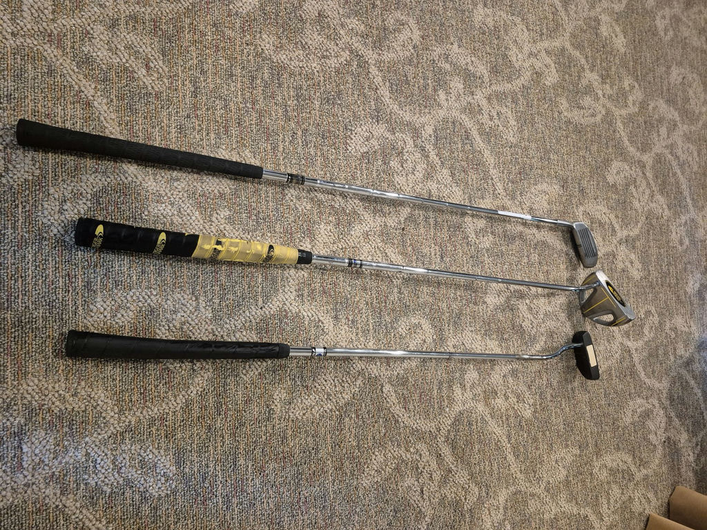 Golf clubs set with drivers, irons, and a putter - image 4 of 5