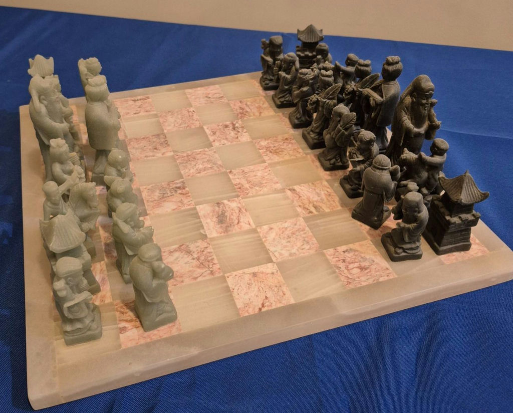 Soapstone Chess Set with Stone Board - image 6 of 7
