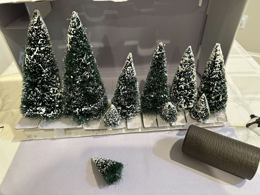 Village Landscape 14-Piece Snowy Trees - image 3 of 6