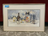Framed Still Life with Bottles and Flowers sign by Ruth Kulberg - thumbnail 3 of 3