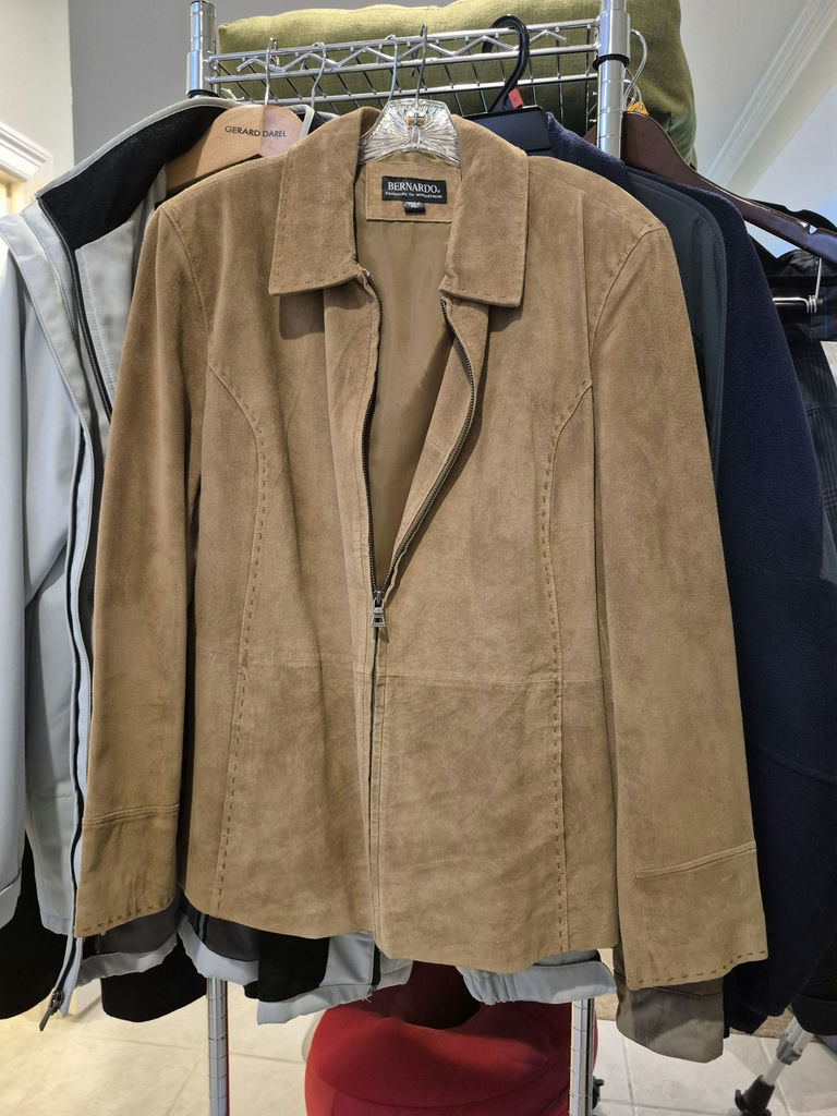 Bernardo Suede Leather Jacket XL - image 1 of 3