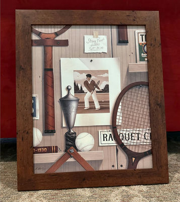Framed sports memorabilia collage - Image 1 of 2