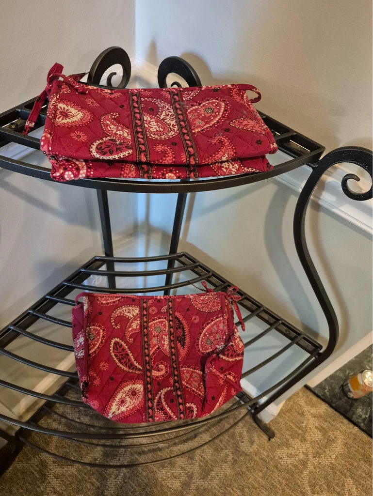 Vera Bradley red paisley bags and organizers - image 4 of 7
