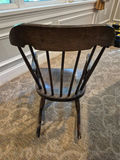Antique wooden rocking chair with carved backrest - thumbnail 2 of 3
