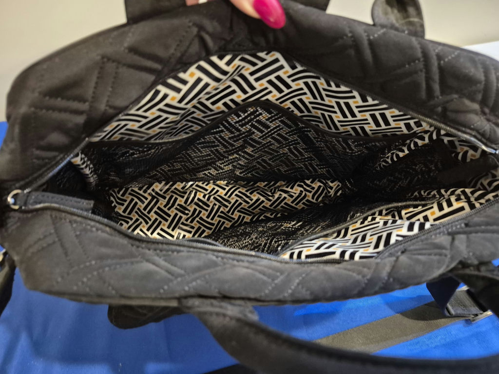 Vera Bradley Black Quilted Shoulder Bag - image 3 of 3