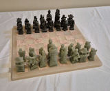 Soapstone Chess Set with Stone Board - thumbnail 1 of 7