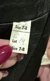 Dan Di Modes Black Leather Coat Size 7-8 - thumbnail 3 of 4