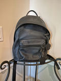 Coach black pebbled leather backpack with flower charms - thumbnail 1 of 5