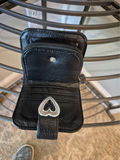 Brighton: Black Leather  Crossbody Bag with Matching Wallet - thumbnail 2 of 5