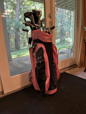 Pink Golf Bag with Clubs - Image 1 of 5