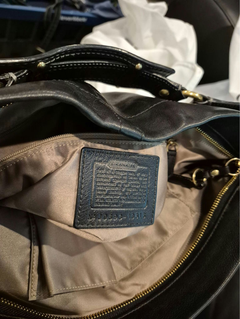 Coach: Black quilted handbag with dual handles - image 3 of 3