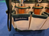 Brookstone white gardening tool bag with wooden-handled tools - thumbnail 3 of 3