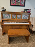 Baldwin Player Piano with Bench and Vintage Piano Rolls - thumbnail 1 of 11