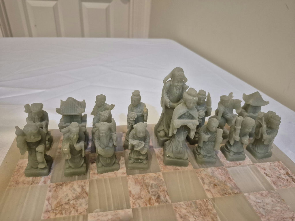 Soapstone Chess Set with Stone Board - image 4 of 7