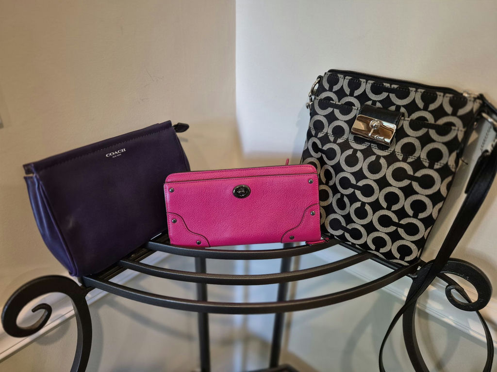Coach bags (2) + pink wallet - image 4 of 6