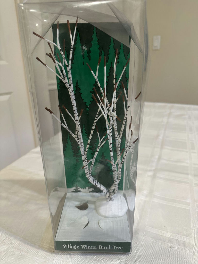 Dickens Village Scrooge house with Winter Birch Tree and Snow Accessories - image 3 of 9