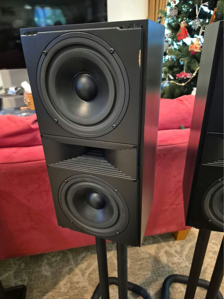 Pair of Triad LCR Front Speakers on Stands and Subwoofer - image 3 of 8