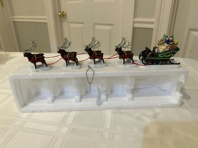 Heritage Village Collection Sleigh and EightTiny Reindeer Set - - Image 1 of 9
