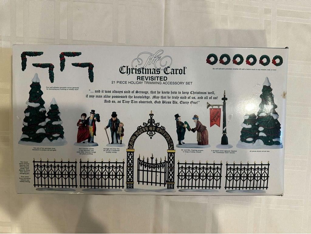 Heritage Village Holiday Trimming Accessory Set The Christmas Carol Revisited - image 1 of 6