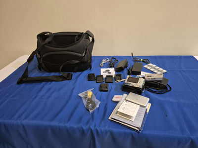 Sony Cyber-shot Digital Cameras with Accessories and Camera Bag - Image 1 of 7