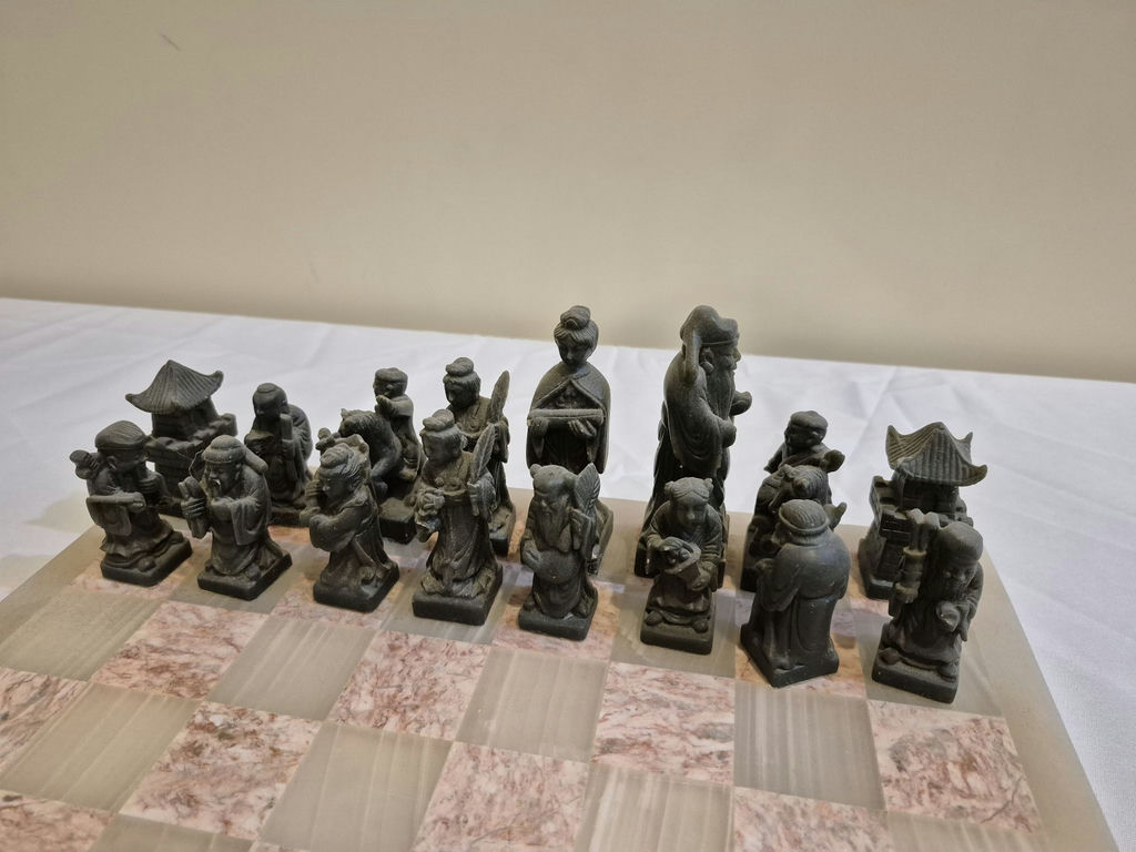 Soapstone Chess Set with Stone Board - image 3 of 7