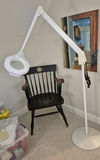 White Adjustable Magnifying Floor Lamp - thumbnail 1 of 3