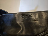 Coach black leather handbag with brass hardware - thumbnail 2 of 3