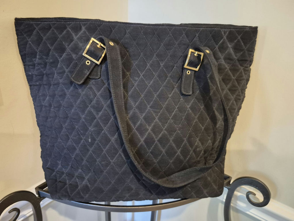 Coach: Black quilted handbag with dual handles - image 2 of 3