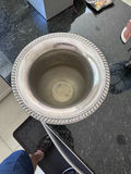 Silver pedestal urn with rope-edge rim and side handles - thumbnail 2 of 2