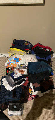 XL Assorted men's shirts and sweatshirts with Calvin Klein and Polo Ralph Lauren branding - Image 1 of 5