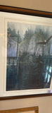 Two framed nature prints featuring an eagle in flight over rocky forest - thumbnail 2 of 2