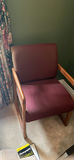 Leather executive chair and burgundy wood-arm chair - thumbnail 5 of 5