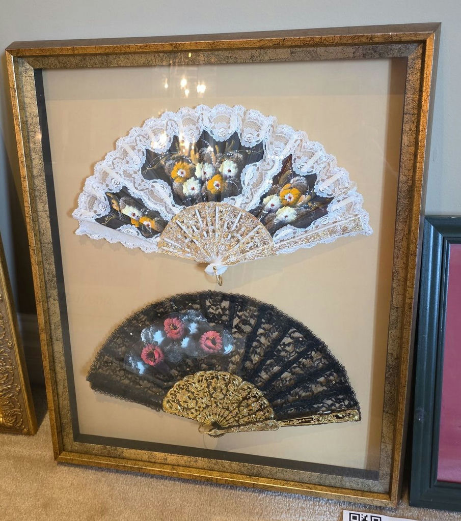 Framed Decorative Fans and Assorted Art Prints - image 2 of 4