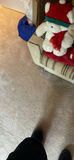 Beige striped sofa with stuffed teddy bears and framed wall art - thumbnail 4 of 7