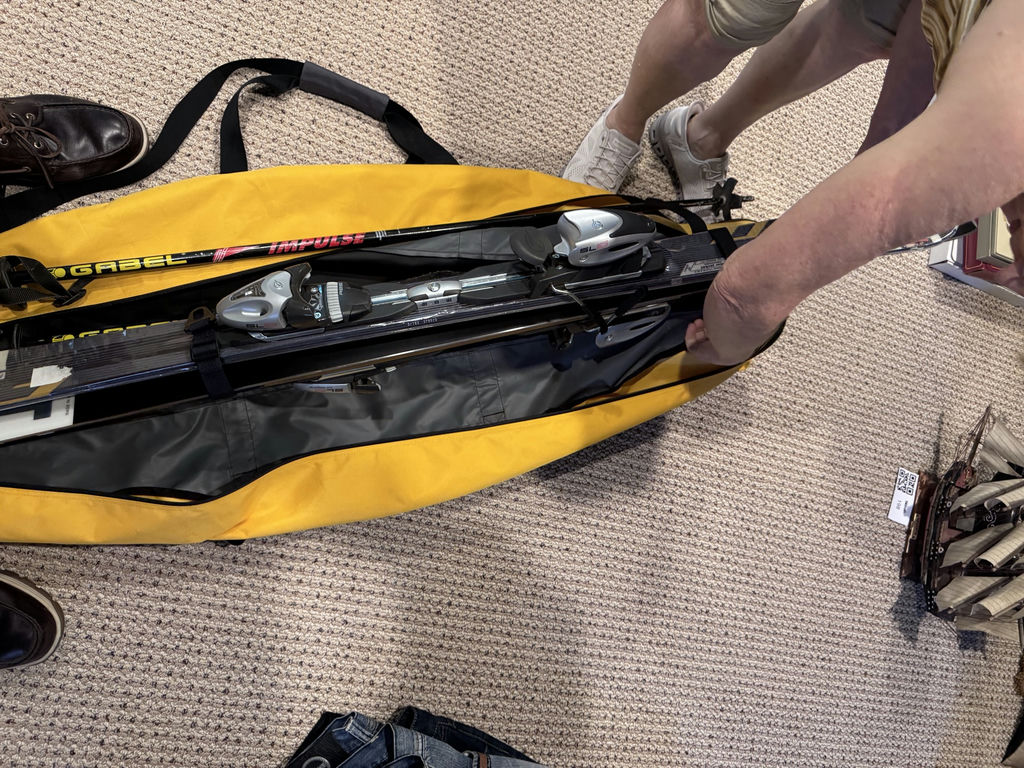 Pair of skis with bindings and yellow ski bag Brand new skis - image 3 of 3