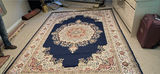 Blue Oriental Rug with Central Medallio99 X 140 inches - thumbnail 2 of 5