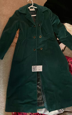 Lorendale by Bravini Long Green Coat - Image 1 of 3