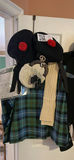 43w x 43h Scottish plaid kilt outfit with sporran, jacket, and accessories - thumbnail 1 of 7