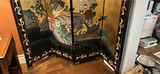 Four-panel gold folding screen with birds and flowers - thumbnail 3 of 4