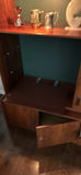 Wooden mid-century cabinet with hutch and drop-down desk - thumbnail 6 of 7