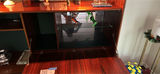 Wooden mid-century cabinet with hutch and drop-down desk - thumbnail 7 of 7