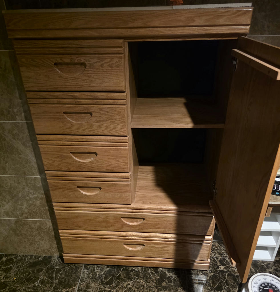 Wood Storage Cabinet With Drawers - image 2 of 2